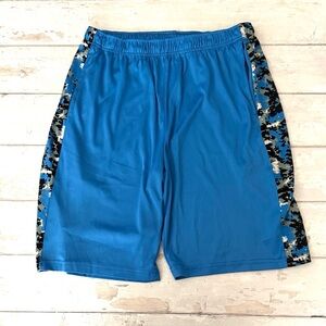 Men’s M Rocko Sports Blue Camo Basketball Athletic Shorts Size Medium
